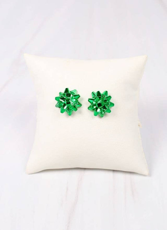 Bow Topper Earring GREEN