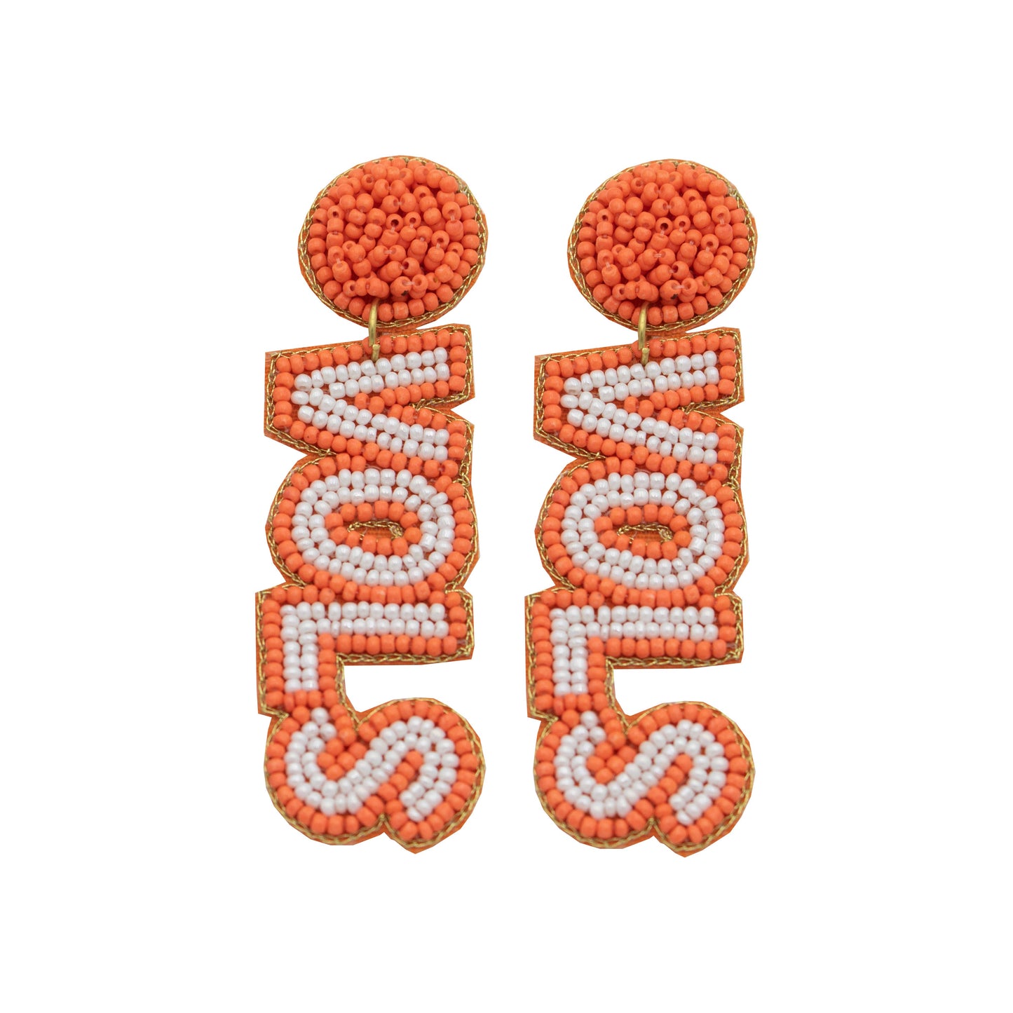 Beaded Earrings - NCAA Licensed: University Of Tennessee