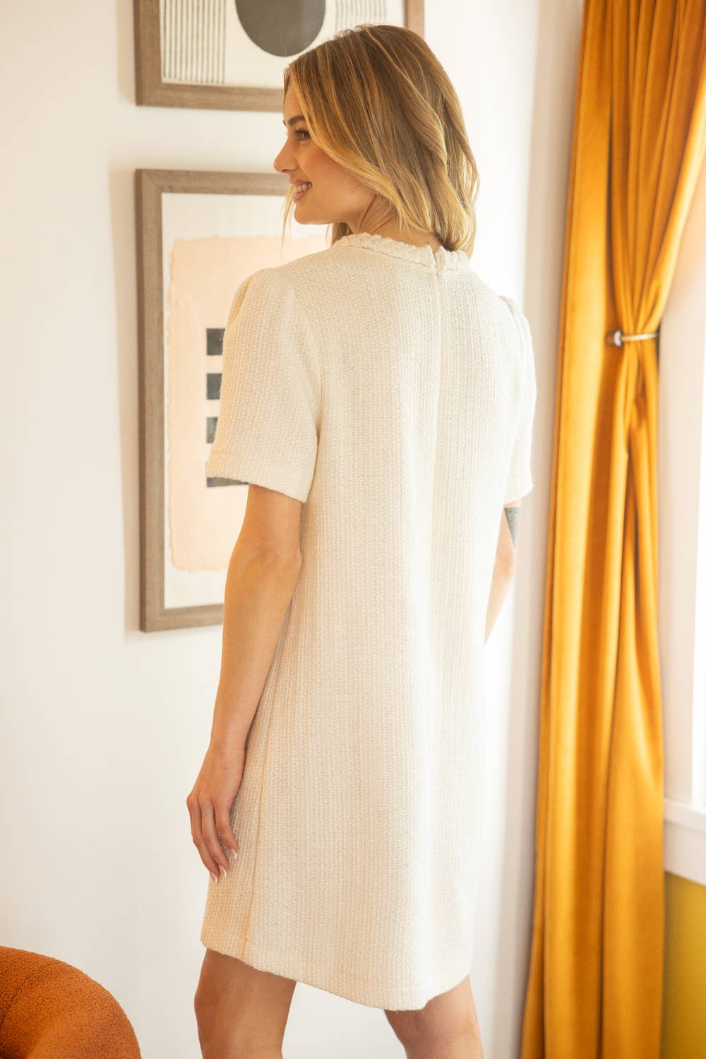 “JACKIE O” Tweed Dress - Ivory