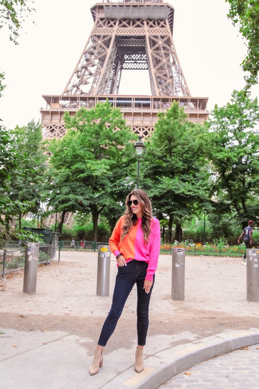 One And Only Two Toned Sweater: Pink/Orange