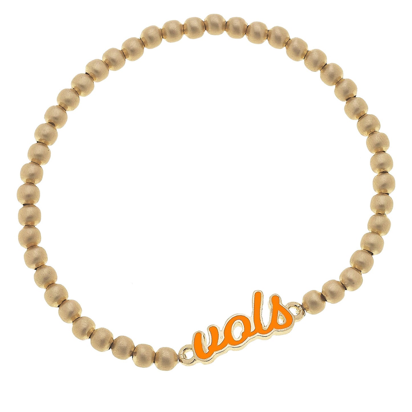 Tennessee Volunteers Enamel Script Stretch Bracelet in Orange