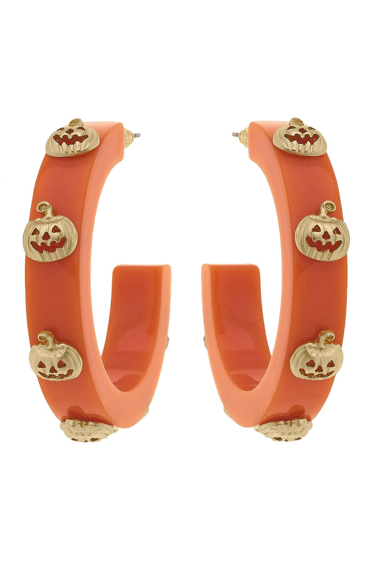 Jack-O'-Lantern Resin Hoops