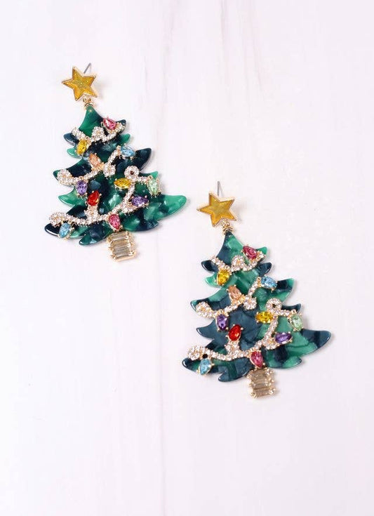 Charlie Embellished Christmas Tree Earring