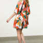 THML Puff Sleeve Multi Color Dress