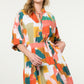 THML Puff Sleeve Multi Color Dress