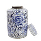 Blue and White Peony Tea Jar