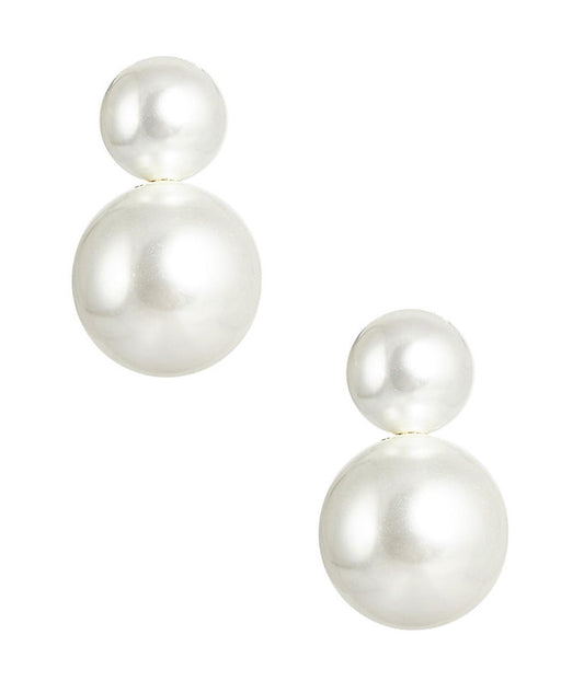 Audrey - Double Pearl earrings - Belle of the Ball