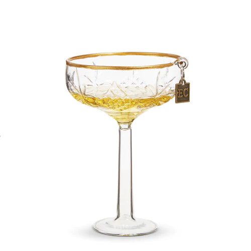 4.5" Elegant Coupe Champagne Ornament