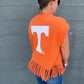 LICENSED-ORANGE GO VOLS FRINGE SWEATER VEST