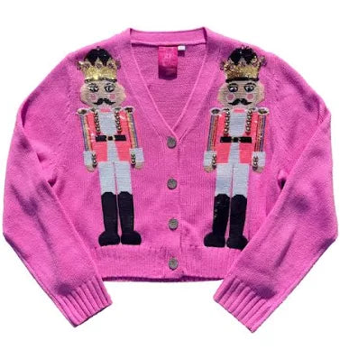 Queen of Sparkles Pink Nutcracker Cardigan