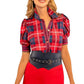 Puff Sleeve Top in Red Middleton Plaid by Gretchen Scott