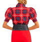 Puff Sleeve Top in Red Middleton Plaid by Gretchen Scott