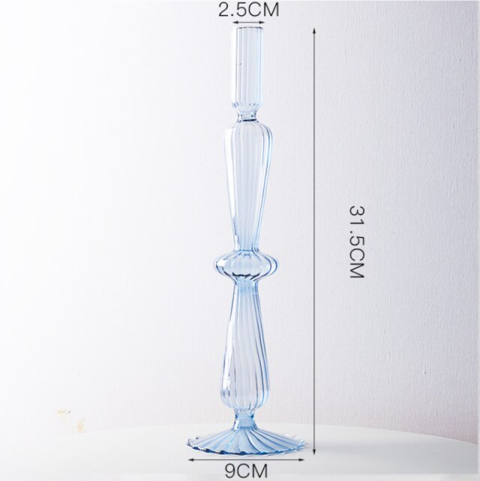 Lace Taper Glass Candlestick Holder