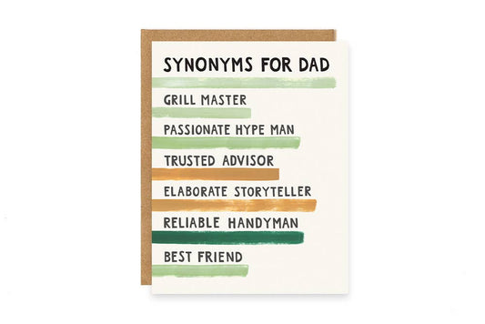 Father's Day Synonyms Greeting Card