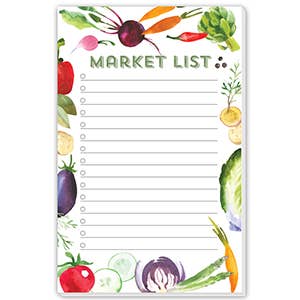 Vegetables Market List Large Note Pad