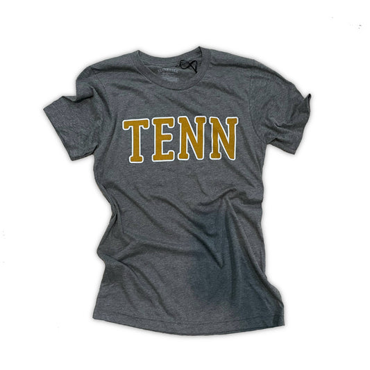 TENN Shirt in Athletic Gray with Big Orange and White
