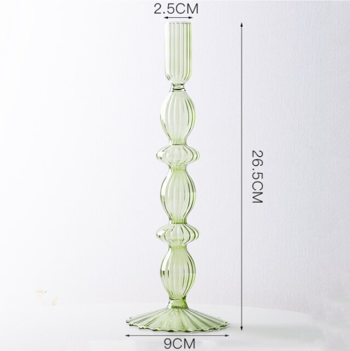 Lace Taper Glass Candlestick Holder