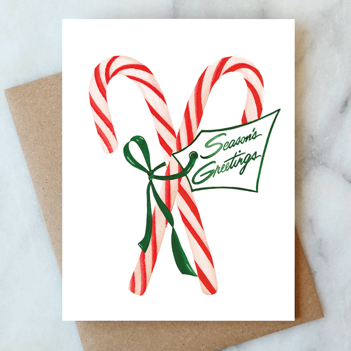Peppermint Holiday Greeting Card | Christmas Holiday Card