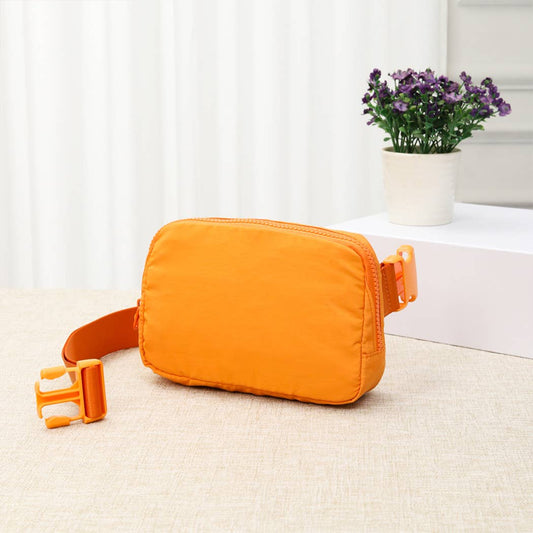 Water-Resistant Mini Sling Belt Bag-ORANGE