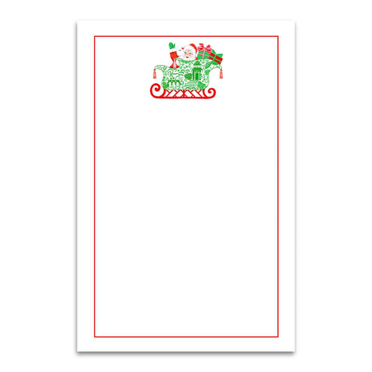 Chinoiserie Sleigh Ride Christmas Holiday Notepad