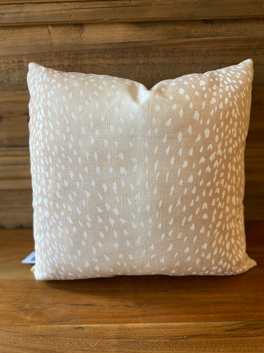 Blush Color Pillow with White Dots Design