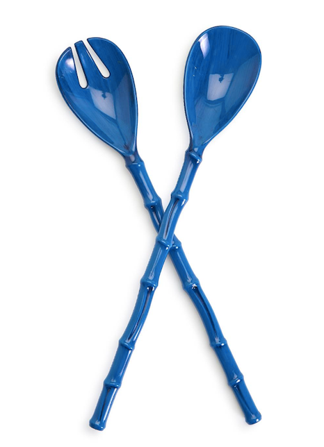 Blue Bamboo Touch Accent Salad Servers - Set of 2