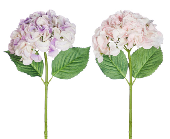 19" REAL TOUCH HYDRANGEA STEM - 3 Colors