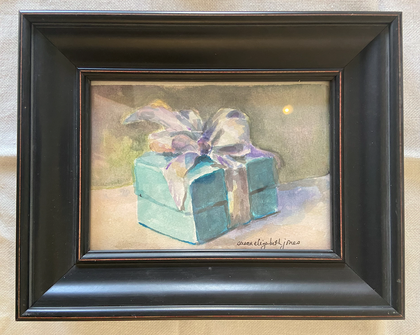 Tiffany's Box Watercolor Painting 5 X 7