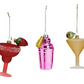 COCKTAIL HOUR 24 PC ORNAMENT WITH GLASS CHARM
