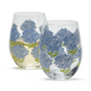 Hydrangea Stemless Wine Glass - Glass
