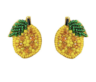 Lemon Bead Earrings
