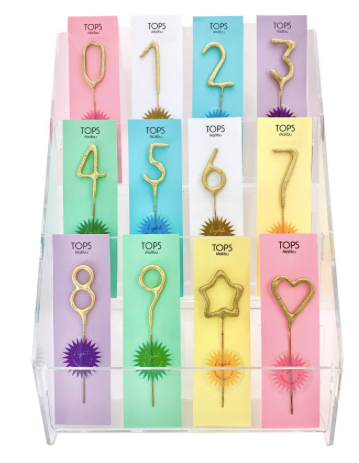 Mini Gold Number Sparkle Candle
