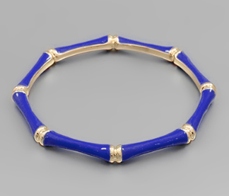 Royal Blue Epoxy Bamboo Bangle