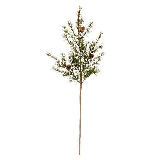 25"H Faux Atlas Cedar Pick w/ Pinecones, Light Green